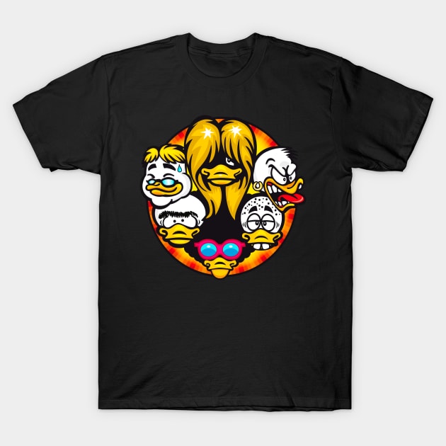 Duck Heads Ramones Style T-Shirt by Maxsomma